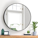 Wall Mirror Round 70cm Black
