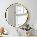 Wall Mirror Round 70cm Gold