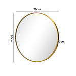 Wall Mirror Round 70cm Gold