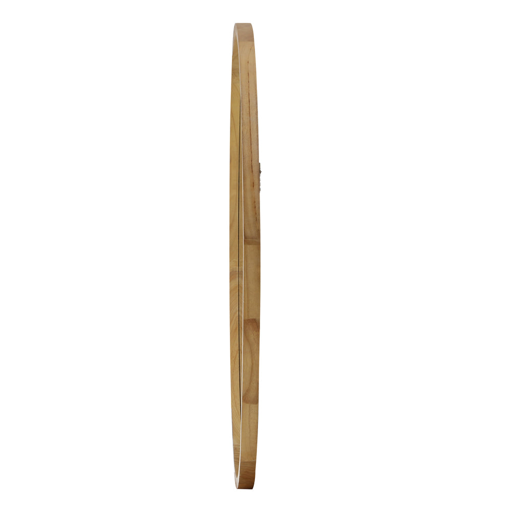 Wall Mirror with Wood Frame 70cm Round