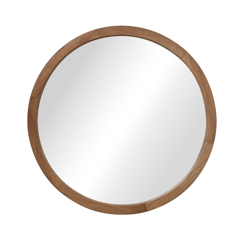 Round Wall Mirrors 70cm Walnut Set of 2 | HomeAndLiving - 6