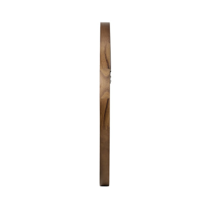 Round Wall Mirrors 70cm Walnut Set of 2 | HomeAndLiving - 8