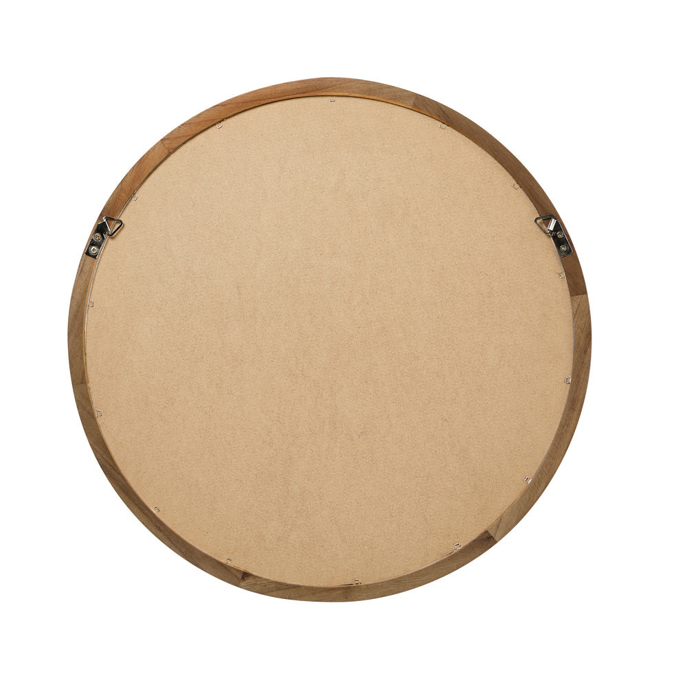 Round Wall Mirrors 70cm Walnut Set of 2 | HomeAndLiving - 5