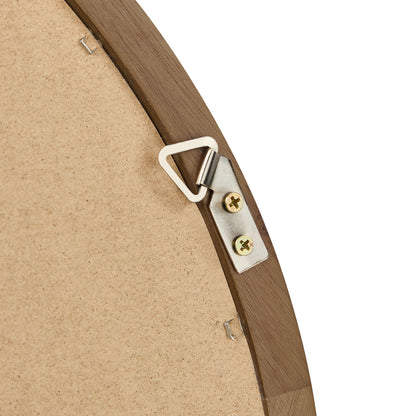 Round Wall Mirrors 70cm Walnut Set of 2 | HomeAndLiving - 9