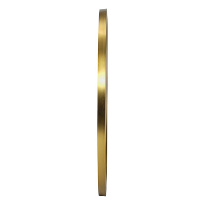Round Wall Mirror Black & Gold Frame 80cm Modern Bathroom Bedroom Decor