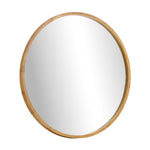 Wall Mirror with Wood Frame 80cm Round