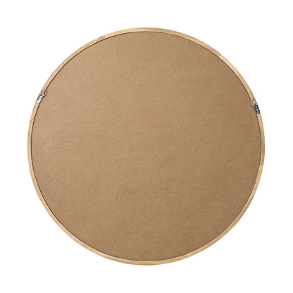 Wall Mirror with Wood Frame 80cm Round