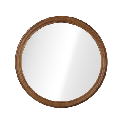 Round Wall Mirror Wooden Frame 70x3cm