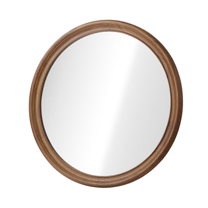 Round Wall Mirror Wooden Frame 80x3cm
