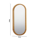 Wall Mirrors Oval Black 76x31cm