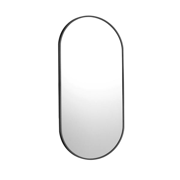  Wall Mirrors Oval Black 84x50cm