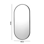 Wall Mirrors Oval Black 84x50cm