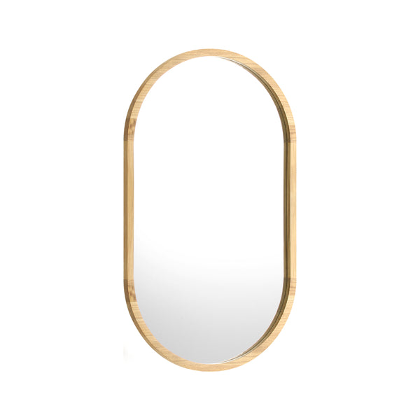  Wall Mirrors Oval Gold 84x50cm