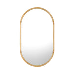Wall Mirrors Oval Mirror Black/Gold/Wooden 84x50cm Set of 2