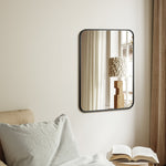 Wall Mirrors Rectangle 65x50cm Black/Gold Set of 2