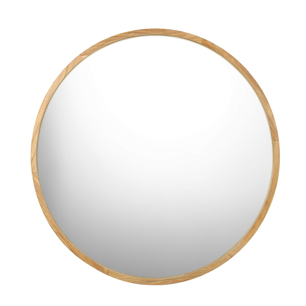 Wall Mirrors Round 60cm Wooden Set of 2