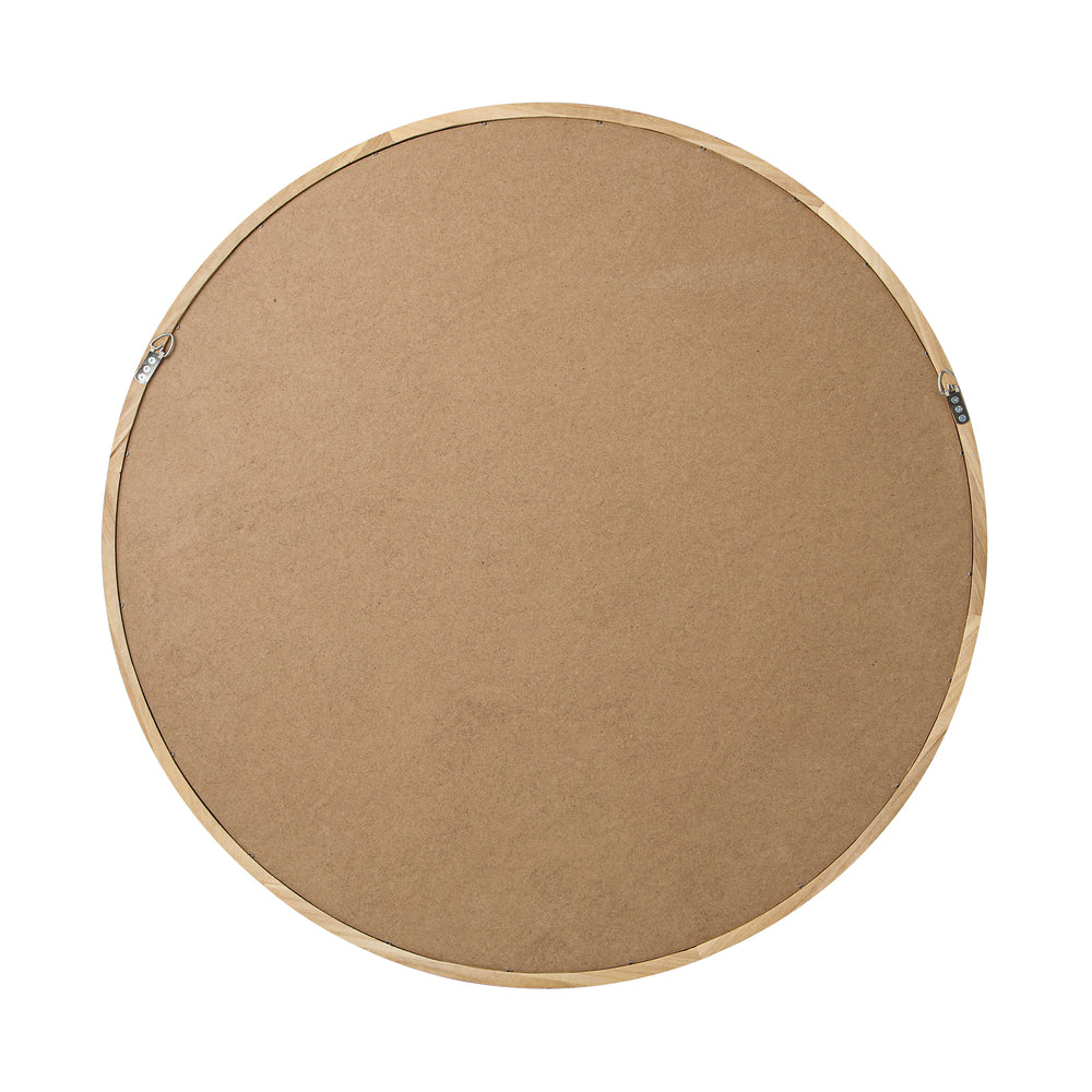 Wall Mirrors Round 60cm Wooden Set of 2