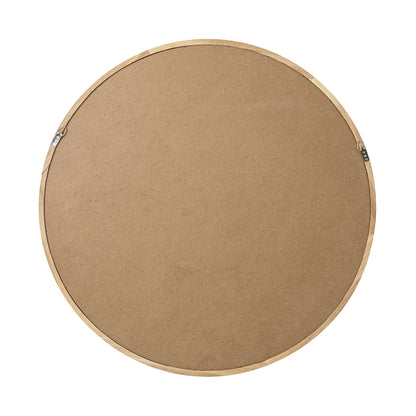 Wall Mirrors Round 60cm Wooden Set of 2