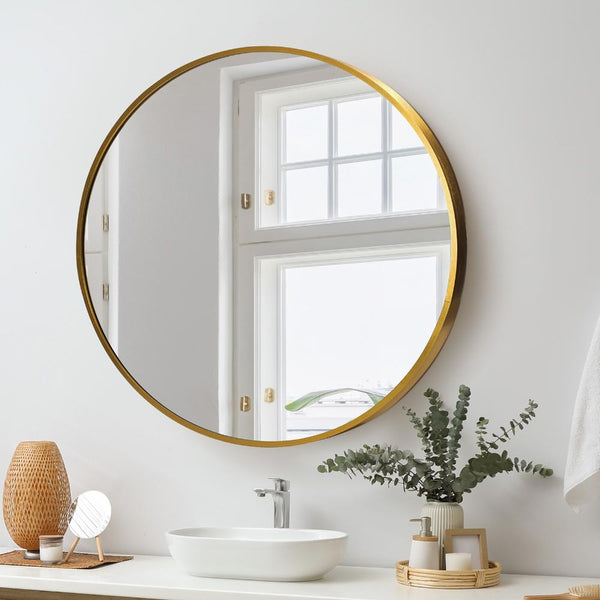  Wall Mirrors Round Makeup Mirror Vanity Home Decorative Gold 80cm