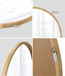 Wall Mirrors Round 90cm Wooden Set of 2