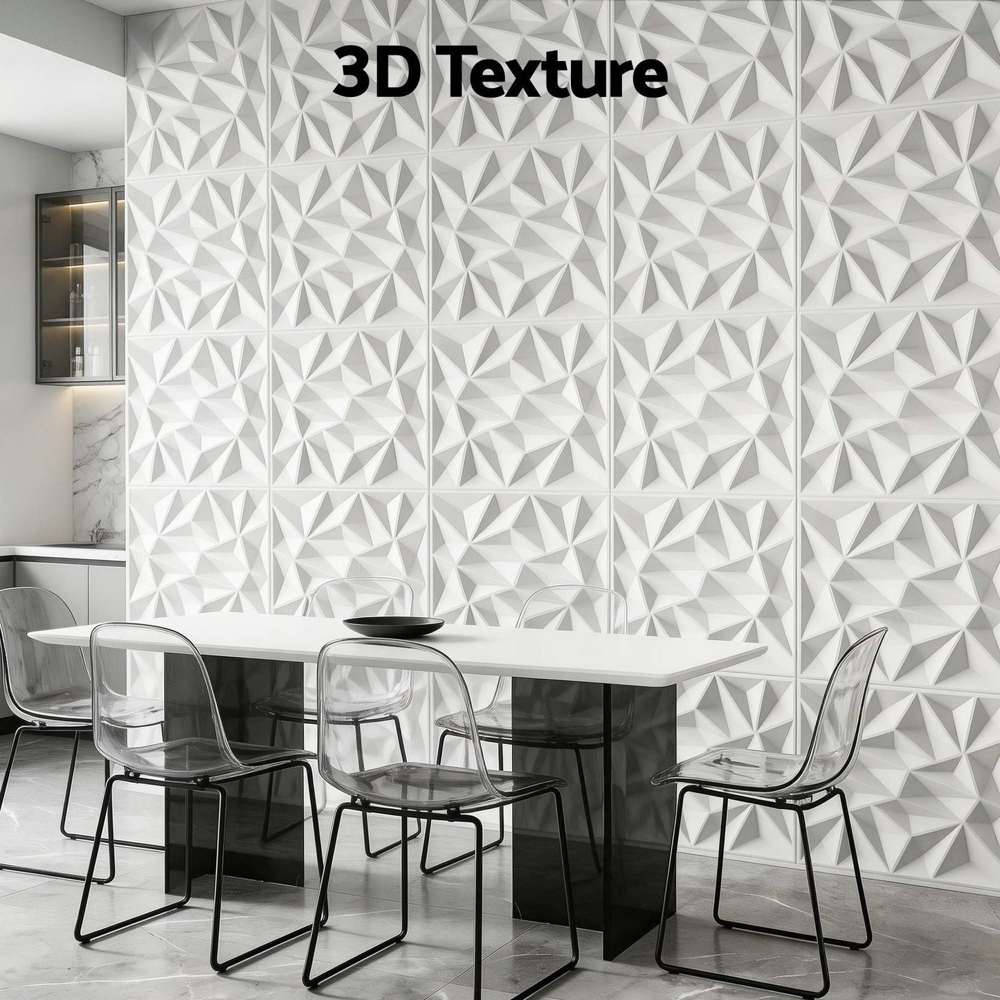 3D Diamond Wall Panels PVC Set 15 | HomeAndLiving