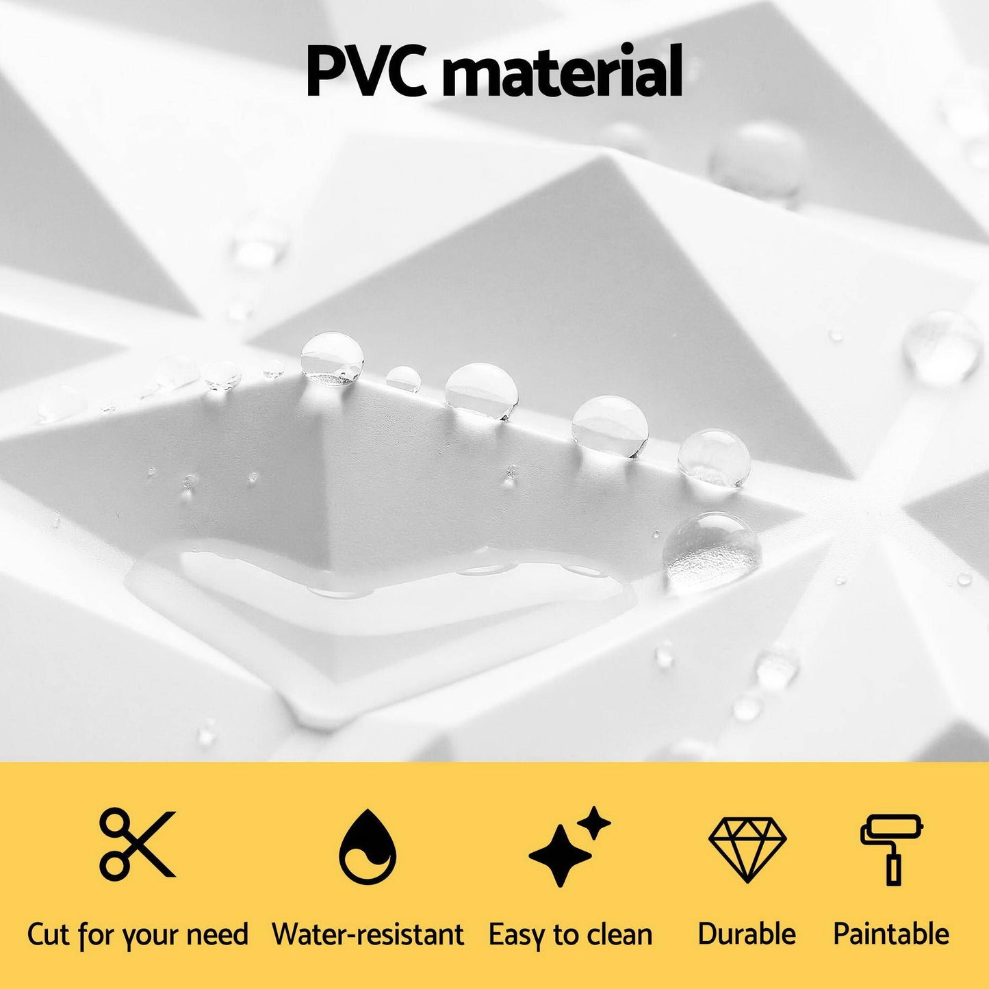 3D Diamond Wall Panels PVC Set 15 | HomeAndLiving