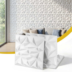 3D Diamond Wall Panels PVC Set 15 | HomeAndLiving