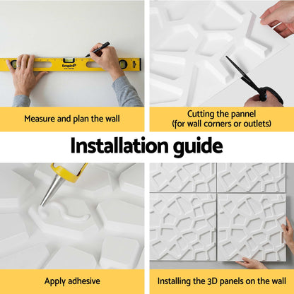 3D PVC Wall Panels Feature Wall 15 Pack | HomeAndLiving