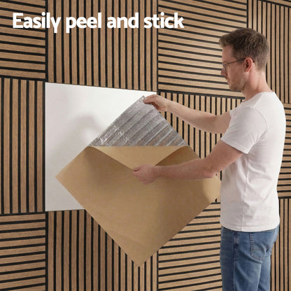 Peel Stick Wall Panels 68x68cm 10 Pack Brown | HomeAndLiving