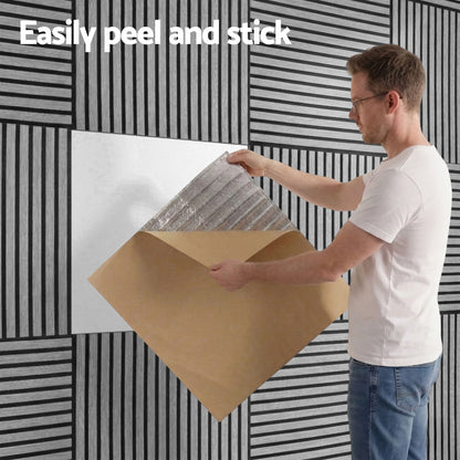 Peel Stick Wall Panels 68x68cm 10 Pack Grey | HomeAndLiving