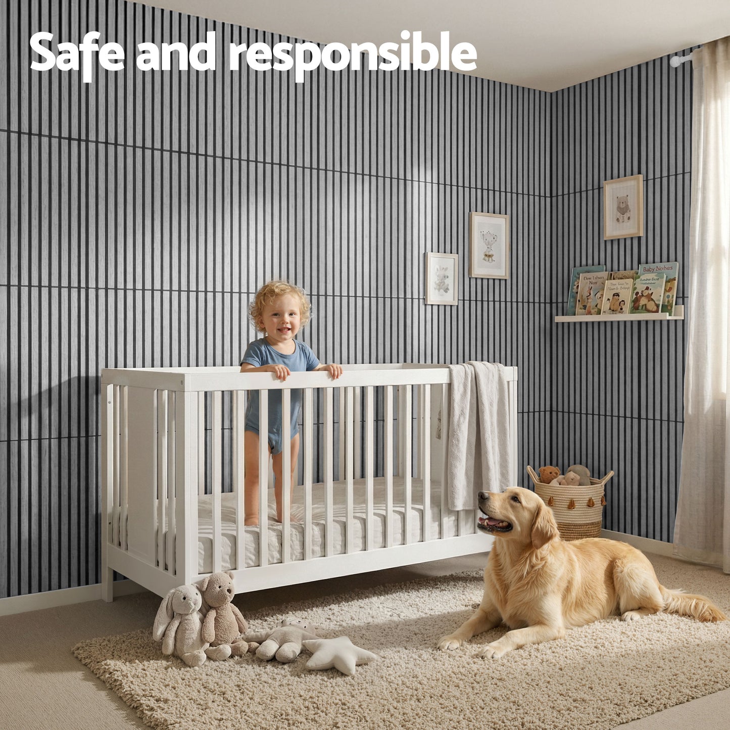 Peel Stick Wall Panels 68x68cm 10 Pack Grey | HomeAndLiving