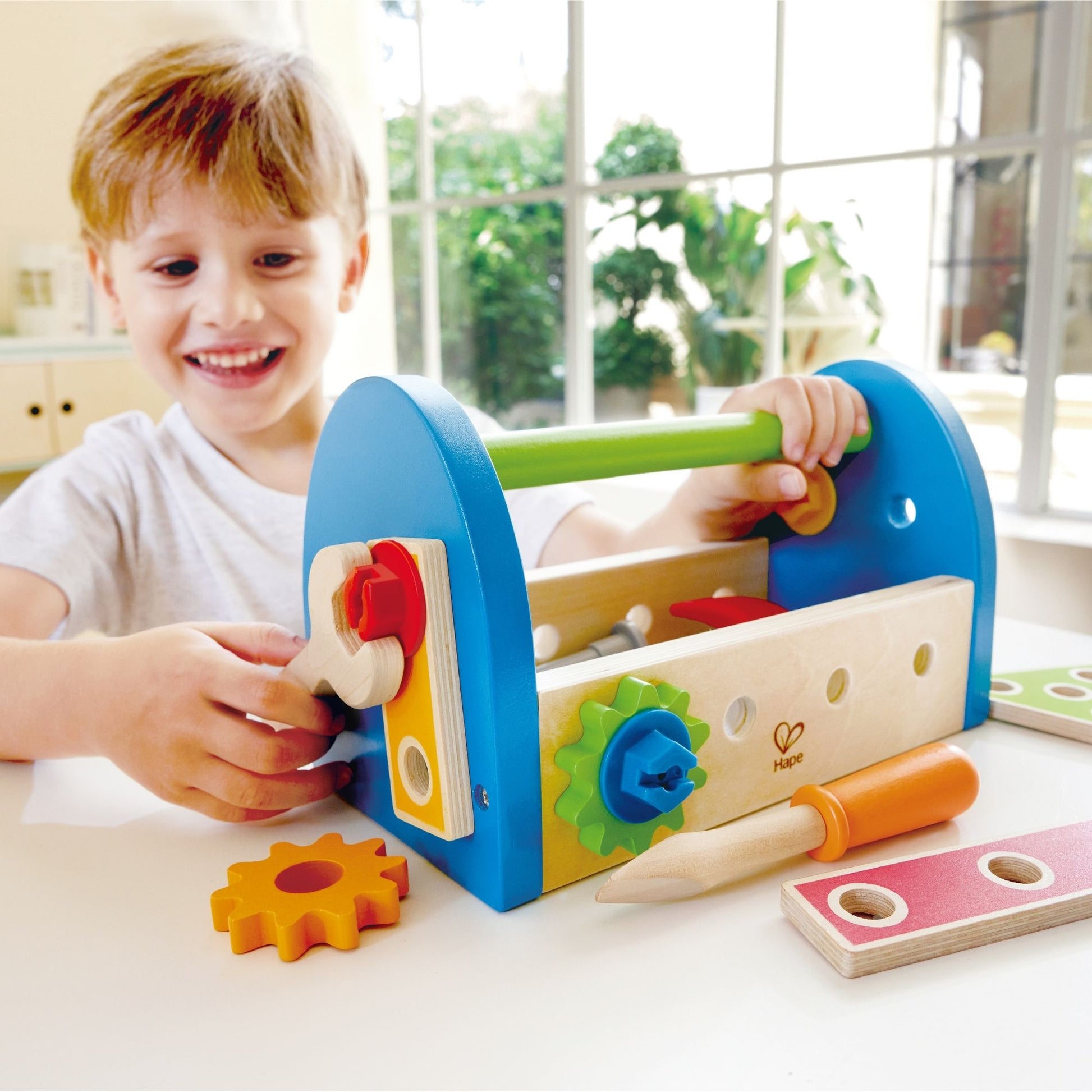 Hape 17pc Wooden Tool Box Set Kids | HomeAndLiving