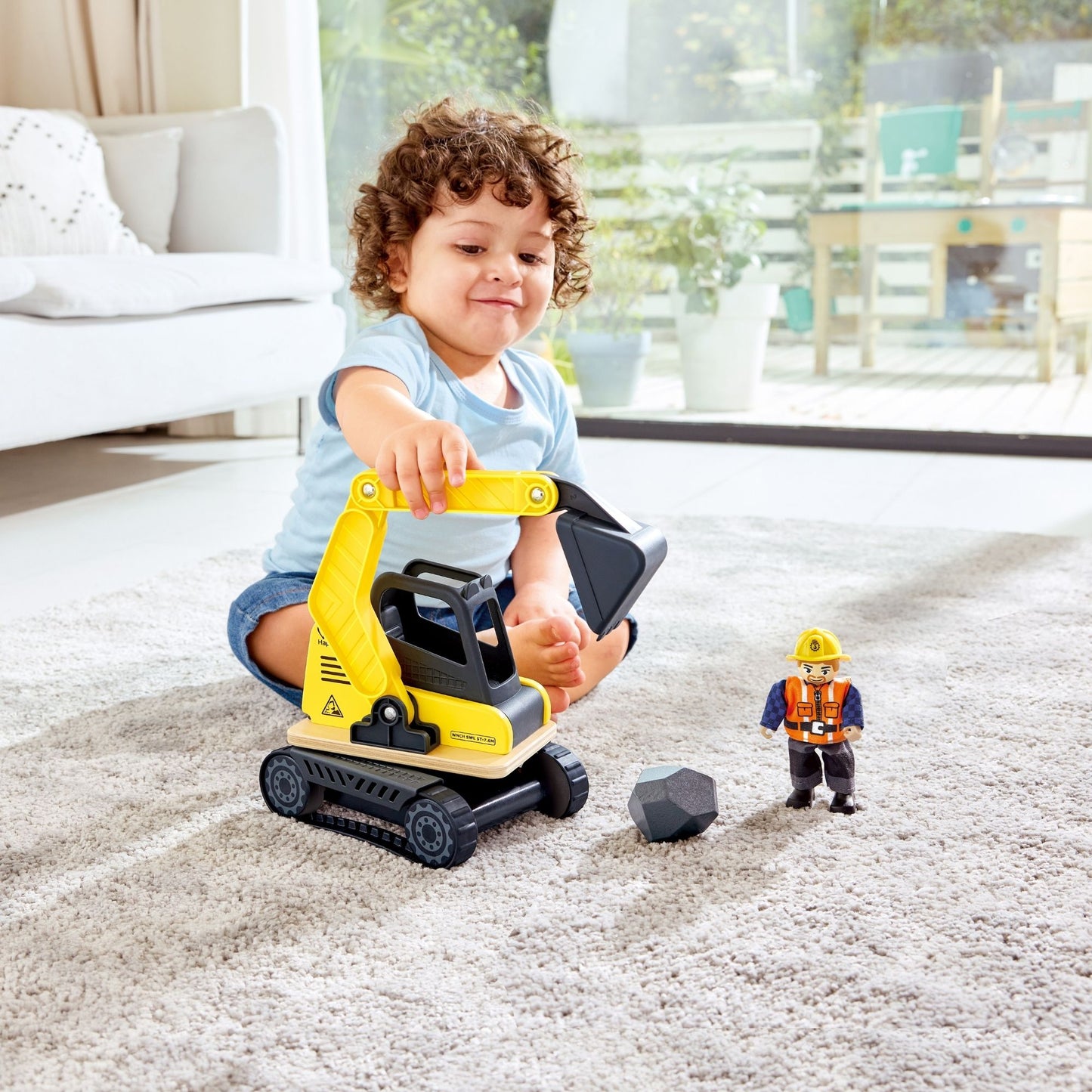 Hape Dig n Dump Wooden Excavator Set | HomeAndLiving
