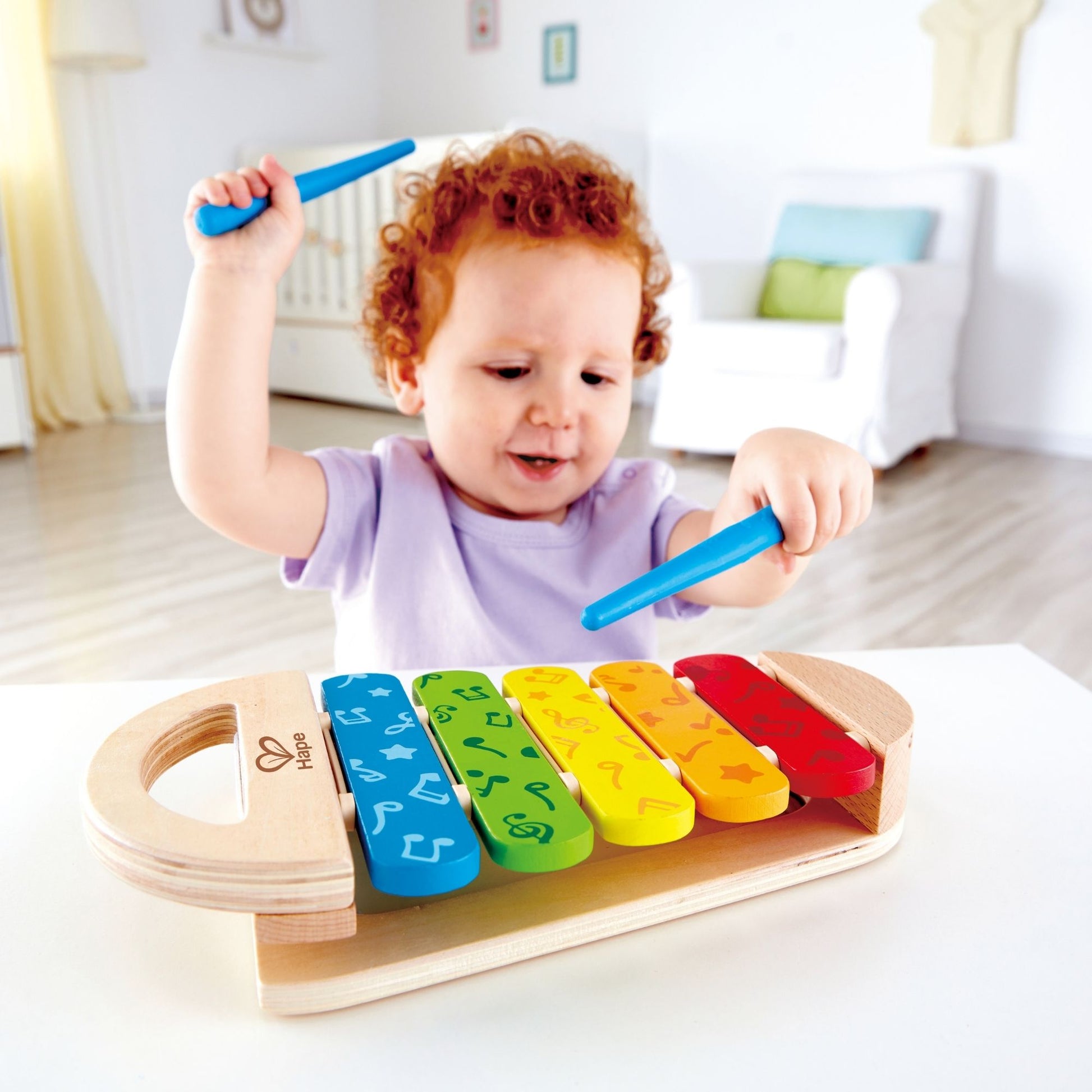 Hape Rainbow Xylophone Kids Music Toy | HomeAndLiving