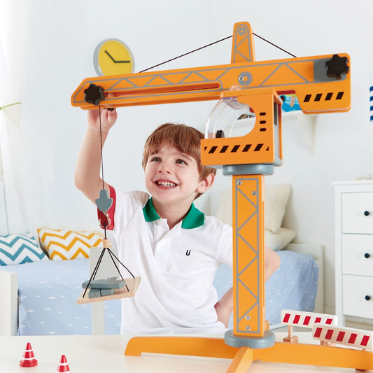Wooden Crane Lift Playset 10pc | HomeAndLiving