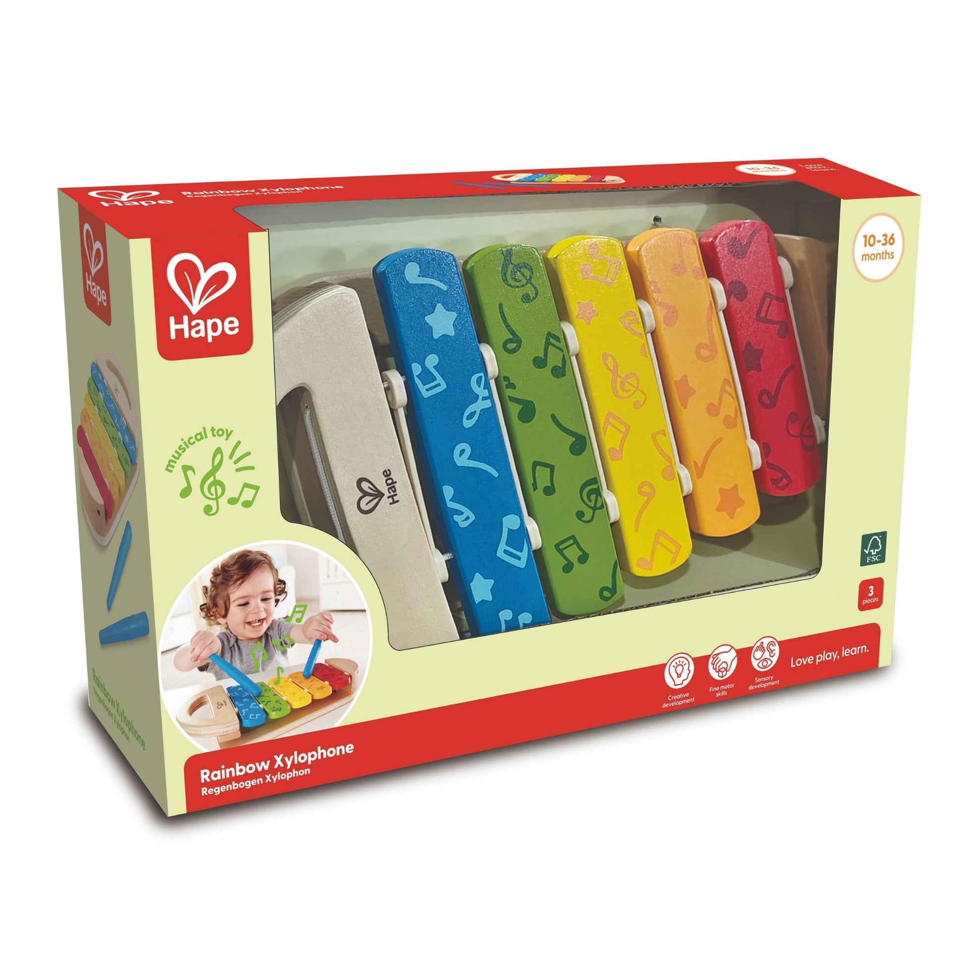 Hape Rainbow Xylophone Kids Music Toy | HomeAndLiving - 3