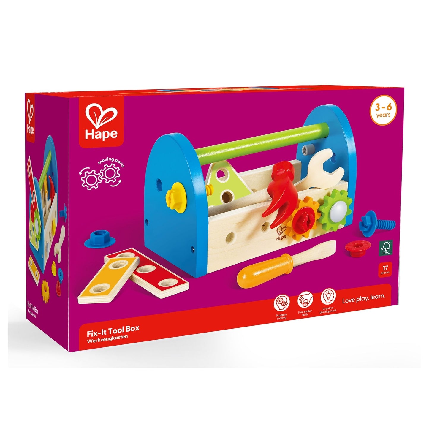 Hape 17pc Wooden Tool Box Set Kids | HomeAndLiving - 3