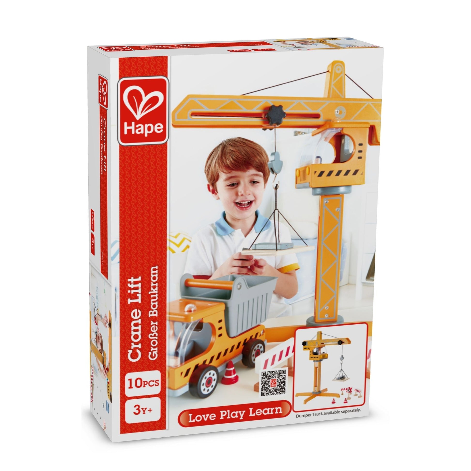 Wooden Crane Lift Playset 10pc | HomeAndLiving - 3