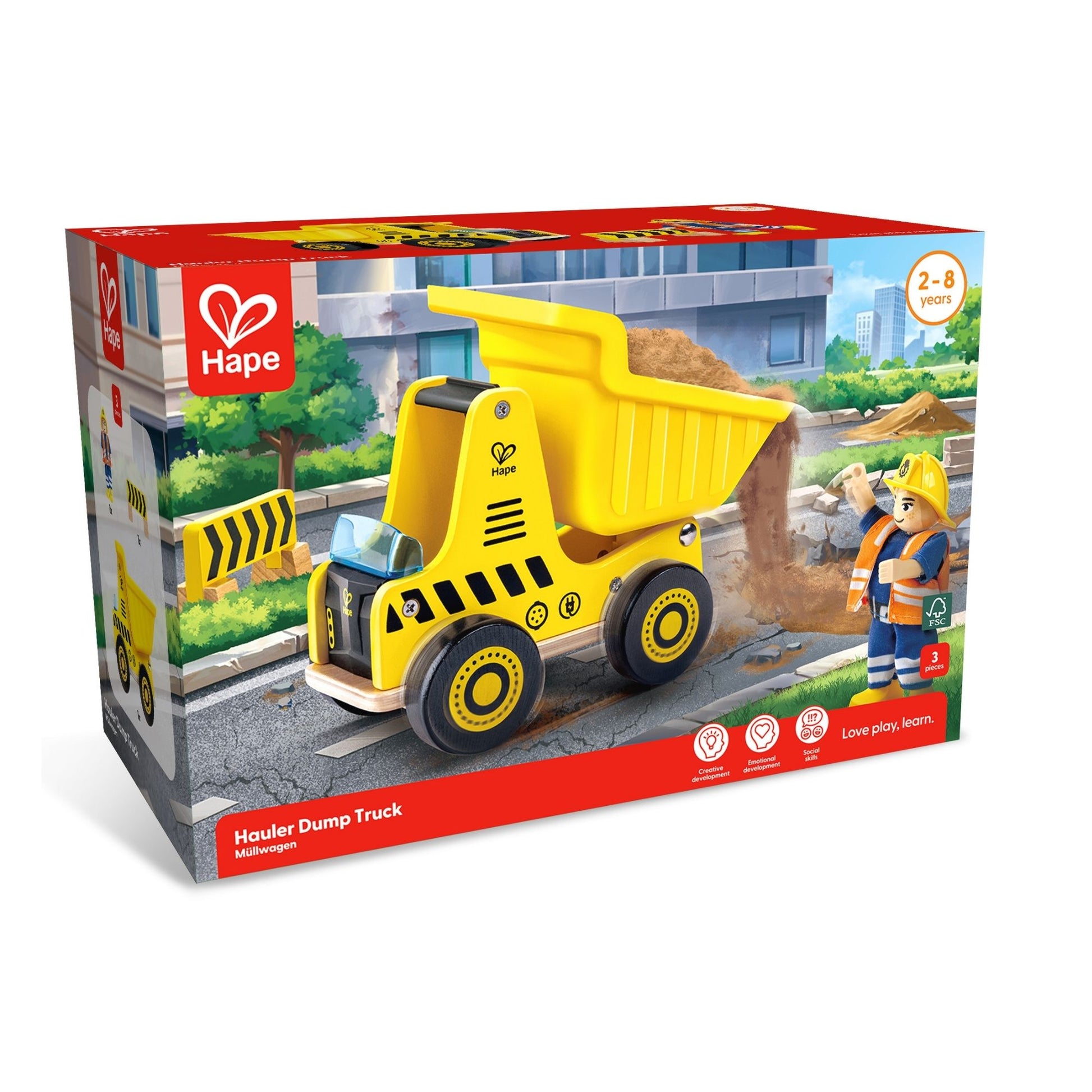 Hape Dump Truck Wooden Toy | HomeAndLiving - 3