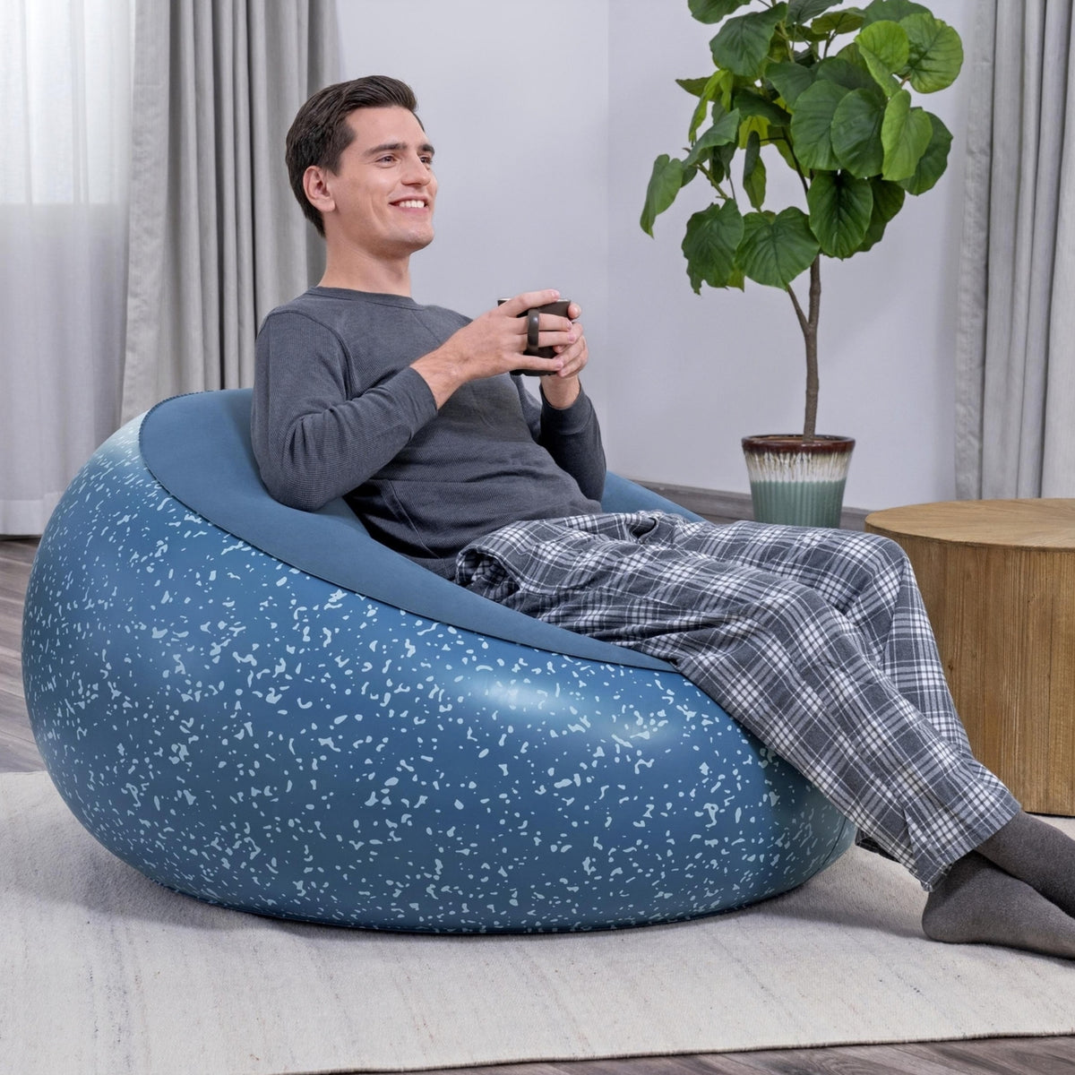 Inflatable Chair Blue Relaxation