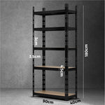 Sharptoo Garage Shelving Warehouse Shelves Storage Rack Pallet Racking 1.8x0.9m