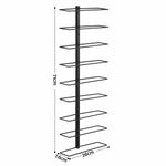 Wall Mounted Wine Rack 9 Bottle Metal Black | HomeAndLiving