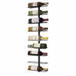 Wall Mounted Wine Rack 9 Bottle Metal Black | HomeAndLiving