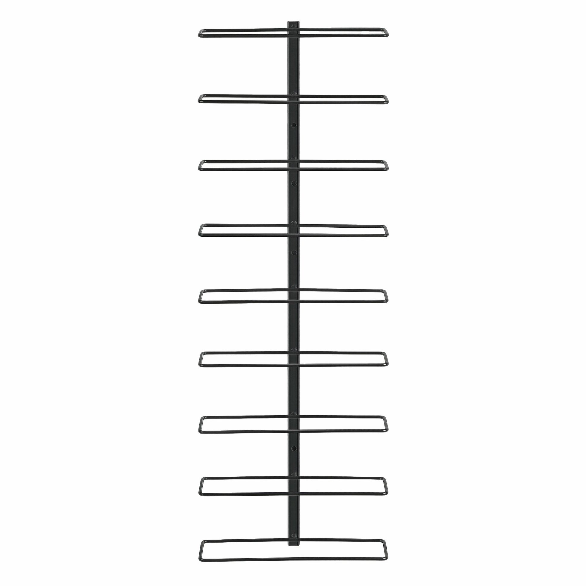 Wall Mounted Wine Rack 9 Bottle Metal Black | HomeAndLiving