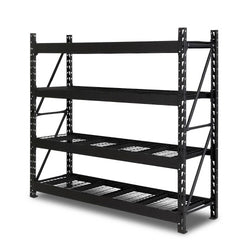 2Mx2M Garage Shelving Warehouse Rack Pallet Racking Storage Shelve Black