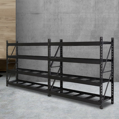 4Mx2M Garage Shelving Warehouse Rack Pallet Racking Storage Shelve Black