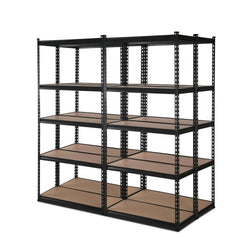 4X1.5M Garage Shelving Warehouse Rack Pallet Racking Storage Shelve Black