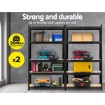 2X1.8M Garage Shelving Warehouse Rack Pallet Racking Storage Shelf Black