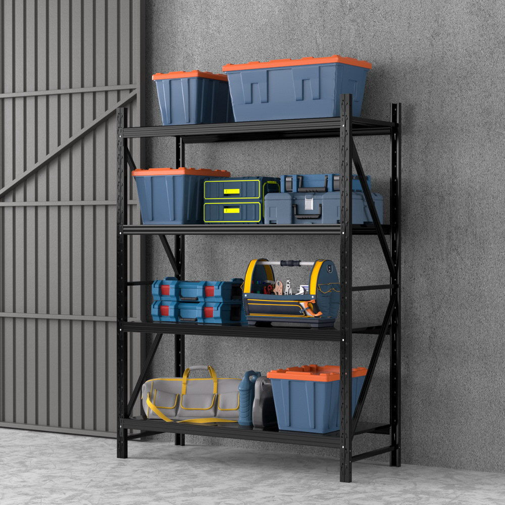 2Mx1.5M Garage Shelving Warehouse Rack Black