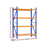 2Mx1.5M/2Mx1.8M Warehouse Shelving Garage Rack